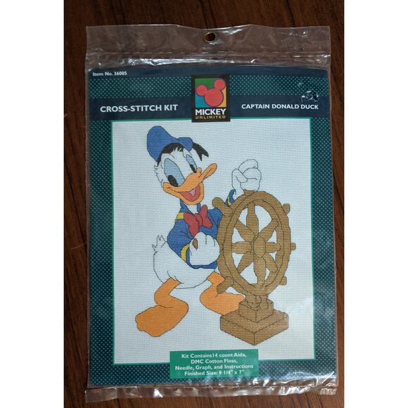 no brand Other - NEW Cross Stitch Kit Captain Donald Duck